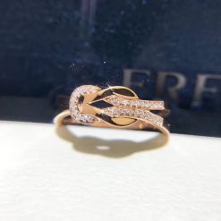 Fred Chance Infinie Ring Small Model 18k Pink Gold and Diamonds 4B0882