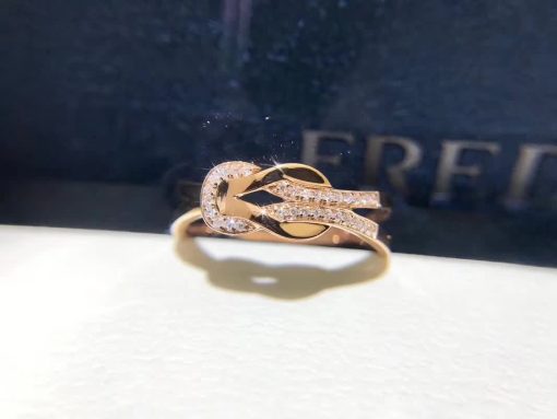 Fred Chance Infinie Ring Small Model 18k Pink Gold and Diamonds 4B0882