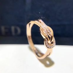 Fred Chance Infinie Ring Small Model 18k Pink Gold and Diamonds 4B0882