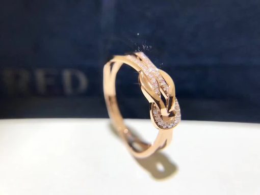 Fred Chance Infinie Ring Small Model 18k Pink Gold and Diamonds 4B0882