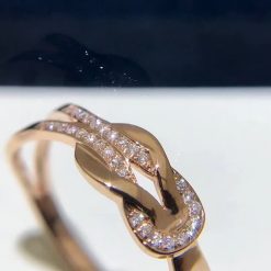 Fred Chance Infinie Ring Small Model 18k Pink Gold and Diamonds 4B0882