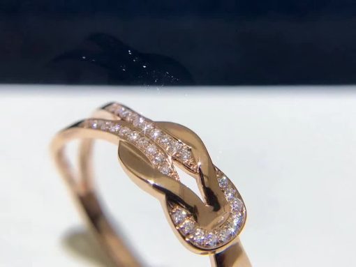 Fred Chance Infinie Ring Small Model 18k Pink Gold and Diamonds 4B0882