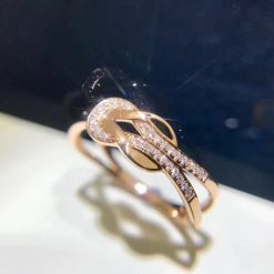 Fred Chance Infinie Ring Small Model 18k Pink Gold and Diamonds 4B0882