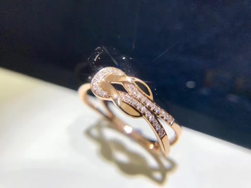 Fred Chance Infinie Ring Small Model 18k Pink Gold and Diamonds 4B0882