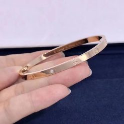 Cartier Love Bracelet 6 Diamonds Rose Gold Small Model B6047617