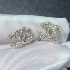 Chanel Strass CC Stud Earrings