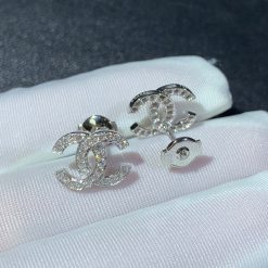 Chanel Strass CC Stud Earrings