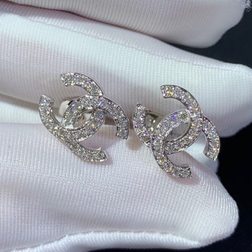 Chanel Strass CC Stud Earrings