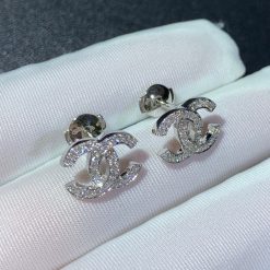 Chanel Strass CC Stud Earrings