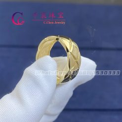 Chanel COCO Crush Ring Quilted Motif Small Version 18k Yellow Gold J10571