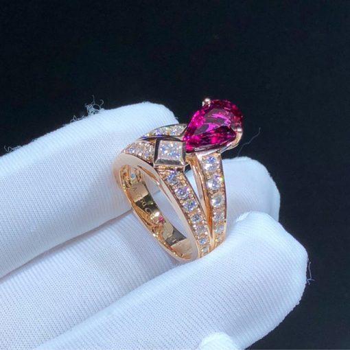 Chaumet Joséphine Tiara Pink gold Rubellite and Diamond Ring 081982