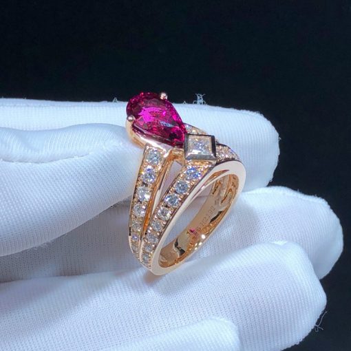 Chaumet Joséphine Tiara Pink gold Rubellite and Diamond Ring 081982