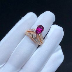 Chaumet Joséphine Tiara Pink gold Rubellite and Diamond Ring 081982