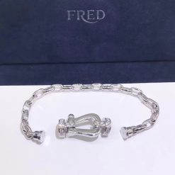 Fred Force 10 Bracelet 18k White Gold and Diamonds Large Model -0B0026-6B0353