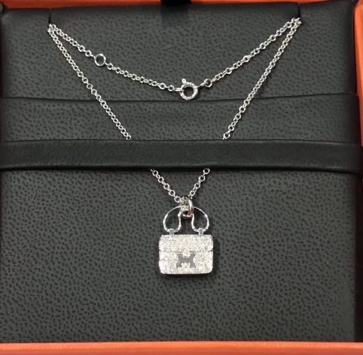 Hermes Diamond Constance Amulette Pendant Necklace (1)