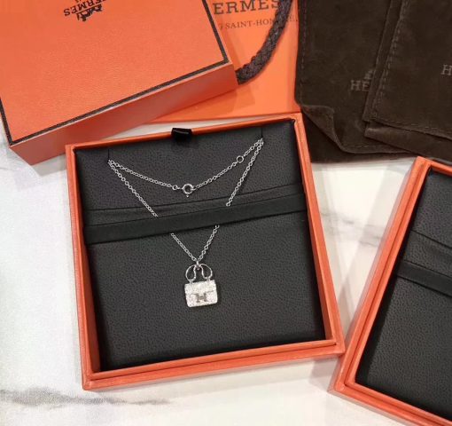 Hermes Diamond Constance Amulette Pendant Necklace (2)