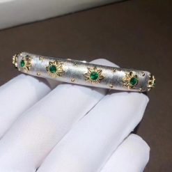 Buccellati Macri Bracelet White Gold And Emerald (2)