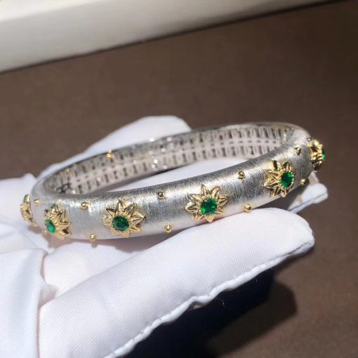 Buccellati Macri Bracelet White Gold And Emerald (5)