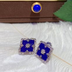 Buccellati Opera Earrings With Lapis Accents 18k White Gold (4)