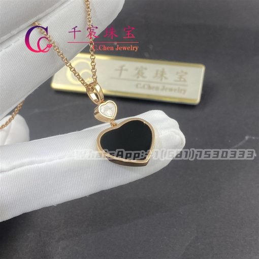 Chopard Happy Hearts Pendant Diamond Onyx 797482-5201