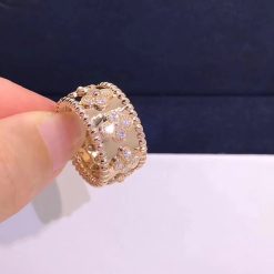 Van Cleef Arpels Perlée Clovers Ring Rose Gold VCARO9NB00