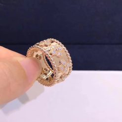 Van Cleef Arpels Perlée Clovers Ring Rose Gold VCARO9NB00