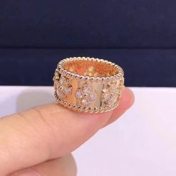 Van Cleef Arpels Perlée Clovers Ring Rose Gold VCARO9NB00