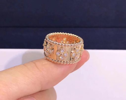 Van Cleef Arpels Perlée Clovers Ring Rose Gold VCARO9NB00