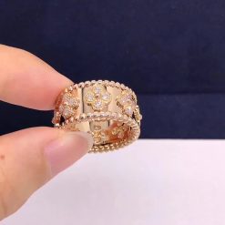 Van Cleef Arpels Perlée Clovers Ring Rose Gold VCARO9NB00