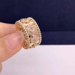 Van Cleef Arpels Perlée Clovers Ring Rose Gold VCARO9NB00