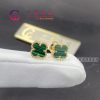 Van Cleef Arpels Sweet Alhambra Earstuds Yellow Gold Malachite