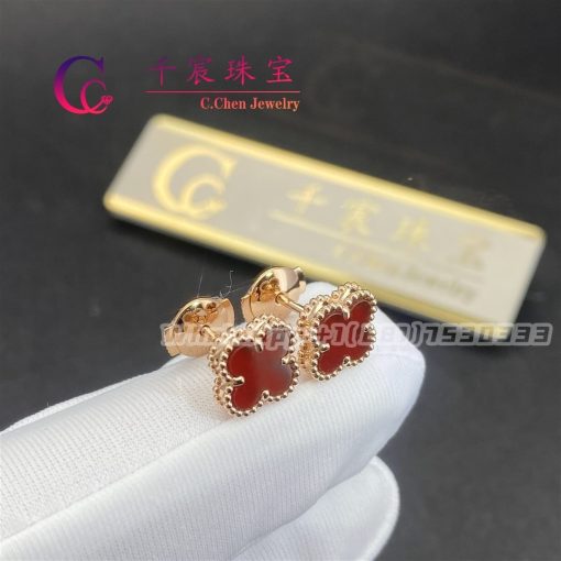 Van Cleef & Arpels Sweet Alhambra Earstuds Rose gold Carnelian VCARN6BO00