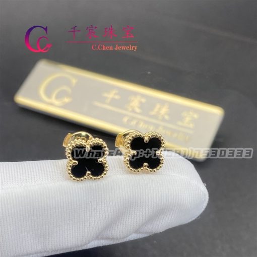 Van Cleef & Arpels Sweet Alhambra Earstuds Onyx VCARA44900