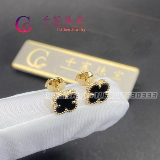 Van Cleef & Arpels Sweet Alhambra Earstuds Onyx VCARA44900