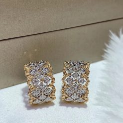 Buccellati Rombi Earrings 18-karat Yellow and White Gold Diamond