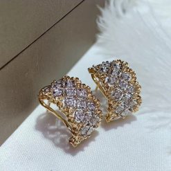 Buccellati Rombi Earrings 18 Karat Yellow And White Gold Diamond (6)