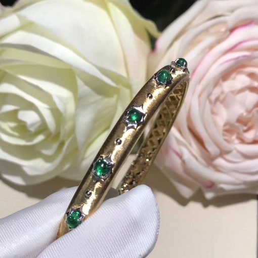 Buccellati Macri Bracelet Yellow Gold And Emerald (7)