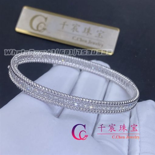 Van Cleef Arpels Perlee Diamonds Bracelet 1 Rows White Gold Diamond Vcarp27j00 (4)