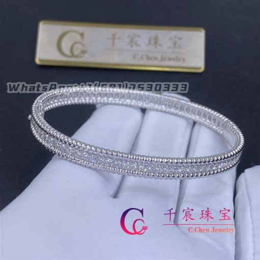 Van Cleef Arpels Perlee Diamonds Bracelet 1 Rows White Gold Diamond Vcarp27j00 (5)