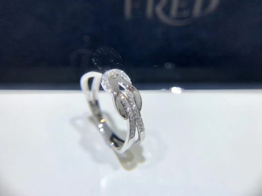 Fred Chance Infinie Ring Medium Model 18k White Gold and Diamonds 4B0866