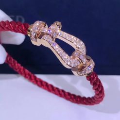 Fred Force 10 Bracelet 18k Pink Gold and Diamonds Large Model -0B0050-6B1046