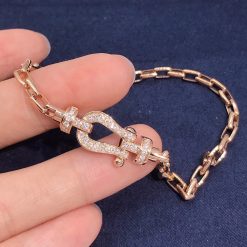 Fred Force 10 Bracelet 18k Pink Gold and Diamonds Medium Model -0B0071