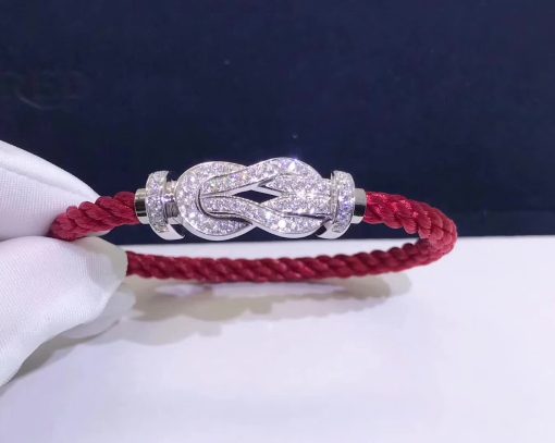 Fred Chance Infinie Bracelet 18k White Gold and Diamonds Large Model 0B0103-6B0217