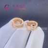 Bvlgari B.zero1 Small Hoop Earrings Rose Gold Set with Pavé Diamonds 348036