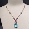 Bvlgari Mvsa Necklace with Blue Topaz Rubellite Beads 350484 CL857168