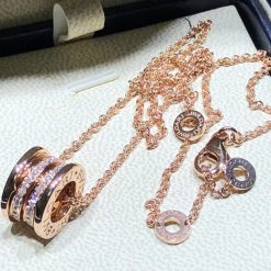 Bvlgari B.zero1 Design Legend Necklace Set with Pavé Diamonds 355060