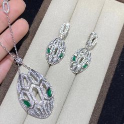 Bvlgari Serpenti Necklace Set Pavé Diamonds 352752