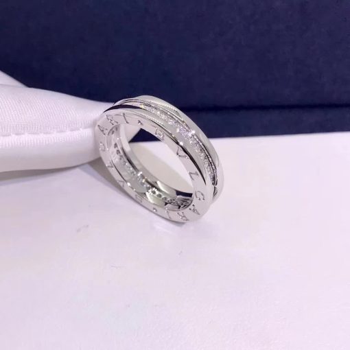 Bvlgari B.zero1 One-band Ring White Gold with Pavé Diamonds 329366