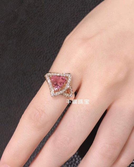 Bvlgari Divas' Dream Openwork Ring Pink Tourmaline 354367