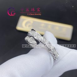 Bvlgari Serpenti White Gold Ring Set with Pavé Diamonds 354707
